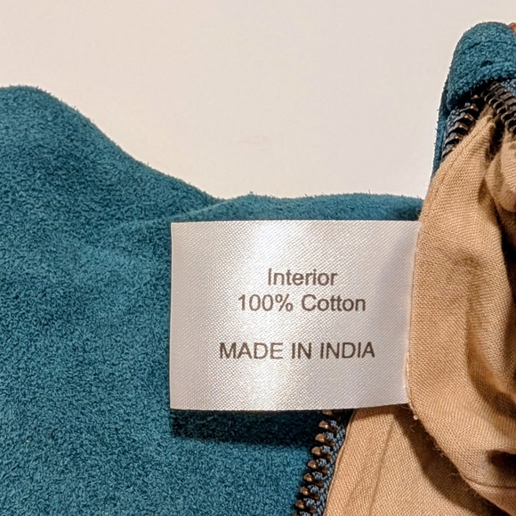 Anabaglish Teal Suede Leather Boho Purse - Picture 12 of 13